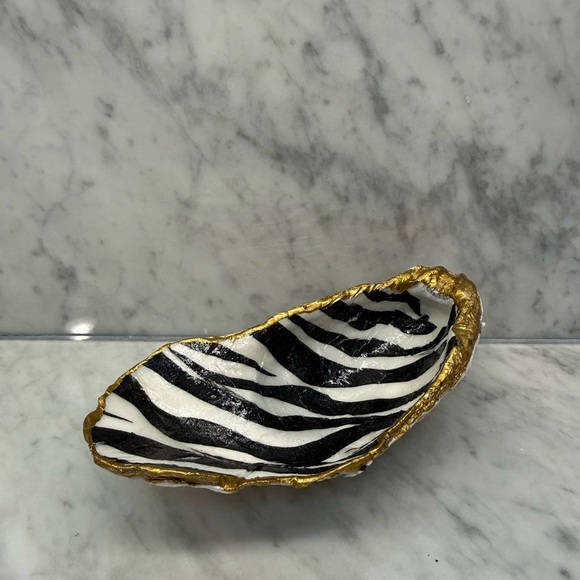 Other - Zebra Decoupage Handmade Oyster